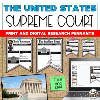 Preview of Supreme Court Research Pennants: Writing Activity