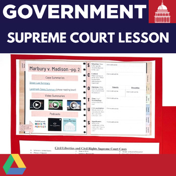 Supreme Court lesson by Passion for Social Studies TPT