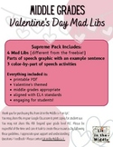 Supreme Valentine's Day Middle Grades ELA Activities Mad L
