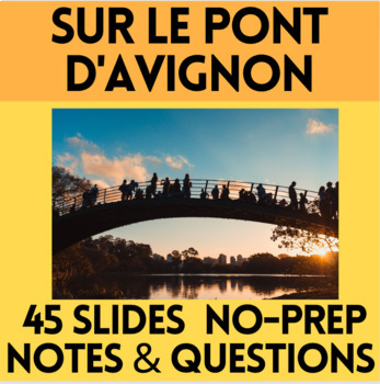 Preview of Sur Le Pont D'Avignon Song Lesson | Google™ Lesson Pronom Y