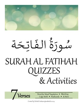 Preview of Surah Al-Fatihah Quizzes & Activities