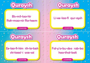 Preview of Surah Quraysh Flash Cards