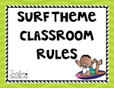 Surf Themed Classroom Rules Posters