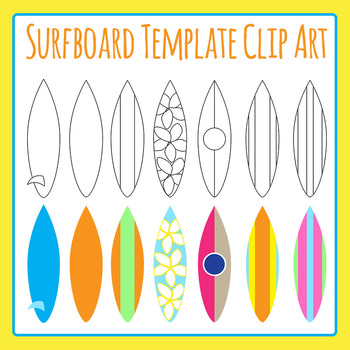 surfboard shape outline clipart
