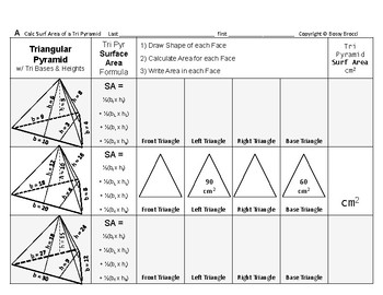 Preview of Surface Area 13: Surface Area Triangular Pyramids + How Change Affects SA + QUIZ
