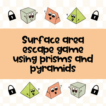 Preview of Surface Area Escape Room | Review Activity