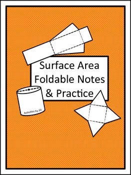 Preview of Surface Area Foldable Notes and Practice (Distance Learning)