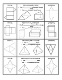 Surface Area Foldable for Prisms and Pyramids
