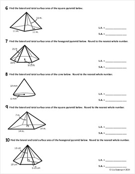 Surface Area - Geometry Quiz by Lisa Davenport | TPT