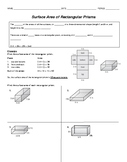 Surface Area Guided Notes:  Rectangular & Triangular Prisms