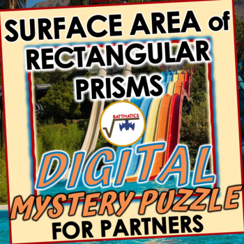 Preview of Surface Area & Nets of Rectangular Prisms DIGITAL PARTNER PUZZLE & TASK CARDS