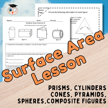 Preview of Surface Area of Prisms Cylinders Pyramids Cones and Spheres