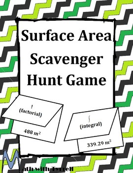 Preview of Surface Area Scavenger Hunt Game