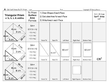 Preview of Surface Area Slides Bundle C: Triangular Rectangular Prisms & Cubes + Change