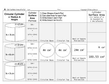 Preview of Surface Area Slides Bundle F: Spheres Cones Cylinders Prisms Cubes & Pyramids