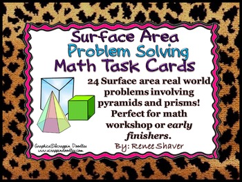 Preview of Surface Area Task Cards