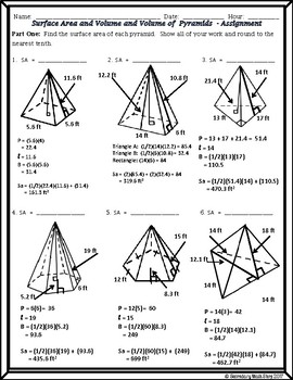 lesson 7 homework practice surface area of pyramids answer key