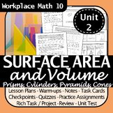 Surface Area & Volume Unit Workplace Math 10 | Engaging Di