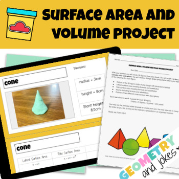 Preview of Surface Area and Volume Project 3D Figures Hands On Activity Geometry