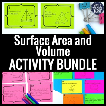 Preview of Surface Area and Volume Activity Bundle