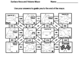 Surface Area and Volume Activity: Math Maze