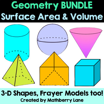 Preview of Surface Area and Volume Bundle Geometry Practice Review