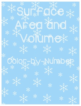 Preview of Surface Area and Volume Color by Number Winter Holiday Edition
