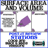 Surface Area and Volume Cooperative Post-It Review Stations