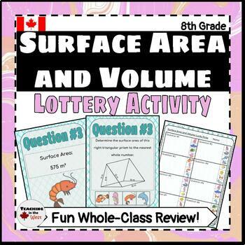 Preview of Surface Area and Volume Fun Whole Class Review Activity - Lucky Picks