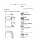 Surface Area and Volume Matching