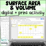 Surface Area and Volume Missing Measurements Digital and P