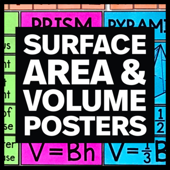 Preview of Surface Area and Volume Posters - Math Classroom Decor