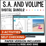 Surface Area and Volume Self Checking Activity Bundle