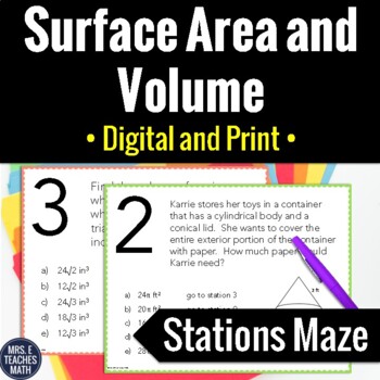 Preview of Surface Area and Volume Activity | Digital and Print