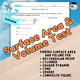 Surface Area and Volume Test