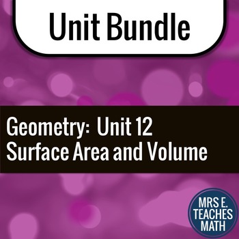 Preview of Surface Area and Volume Unit Bundle