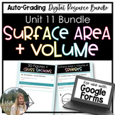 Surface Area and Volume Geometry Google Forms Bundle