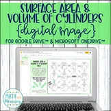 Surface Area and Volume of Cylinders DIGITAL Maze Activity