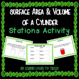 Surface Area and Volume of a Cylinder Stations Activity