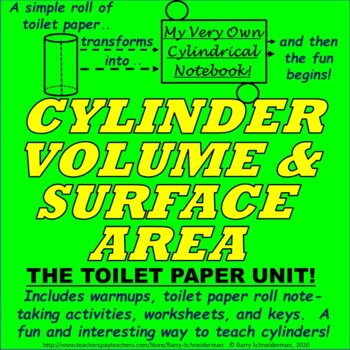 Surface Area and Volume of a Cylinder Unit: The “Toilet Paper Roll” Unit!