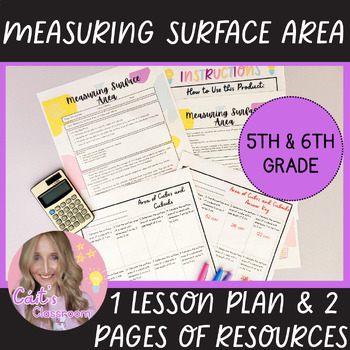 Preview of Surface Area of Rectangular Prisms and Cubes│Area Worksheet│Math Lesson Plan