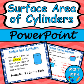 Preview of Surface Area of Cylinders PowerPoint Lesson