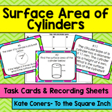 Surface Area of Cylinders Task Cards | Math Center Practic