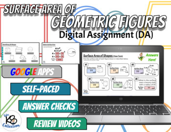 Preview of Surface Area of Geometric Figures  - Digital & Printable Assignment