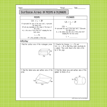 lesson 5 homework practice surface area of cylinders