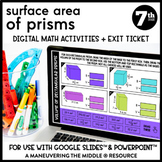 Surface Area of Prisms Digital Math Activity | 7th Grade G