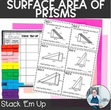 Surface Area of Prisms Stack 'Em Up TEKS 8.7B Math Game St