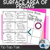 Surface Area of Prisms Tic Tac Toe TEKS 8.7B Math Game Act