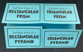Preview of Surface Area of Prisms ad Pyramids - Editable Foldable Notes
