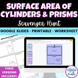 Surface Area of Prisms and Cylinders Activity Scavenger Hu